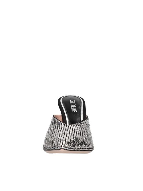 Mules Paris 105 in raso e strass GEDEBE | PARIS 105 SHARDARGENTO